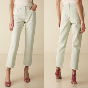 Reiss Blake‎ Mid Rise Crop Pants in Aqua